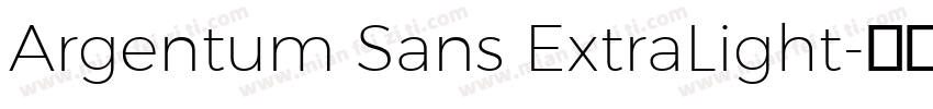 Argentum Sans ExtraLight字体转换